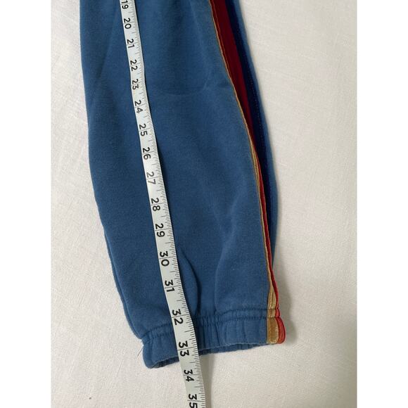 Aviator Nation Blue Joggers sweatpants with velvet colored stripes M - Picture 10 of 11